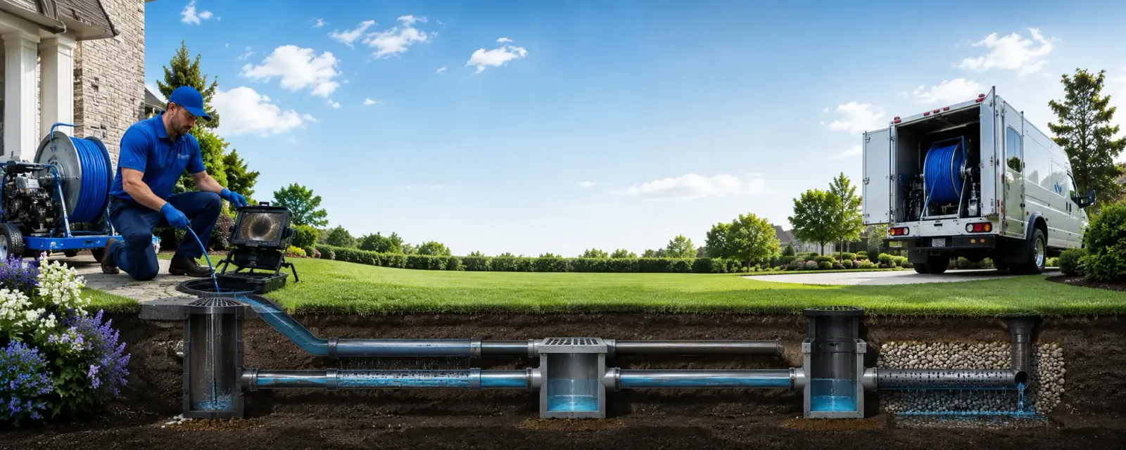 Outdoor drain cleaning information for Nadeau, MI